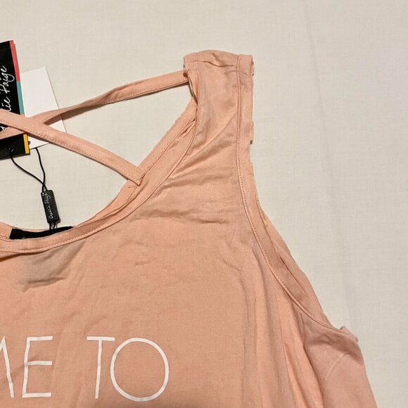 Charlie Paige Sleepwear Tank Top Womens L/XL Time to Wine Down - Picture 6 of 16